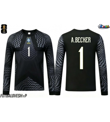 Brazílie Alisson Becker #1 Brankářské Domácí Dres MS 2026 Dlouhý Rukáv